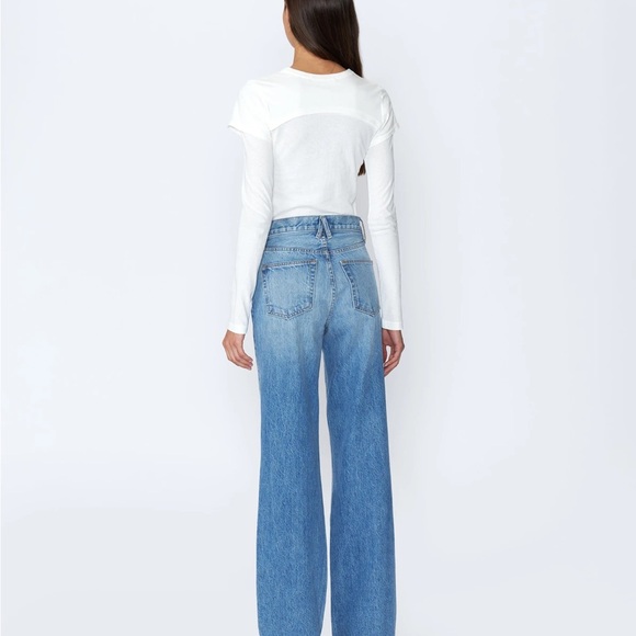 SLVRLAKE Grace Jeans Great Romance Wash Wide Leg High Rise Cotton size 26 - Picture 14 of 16